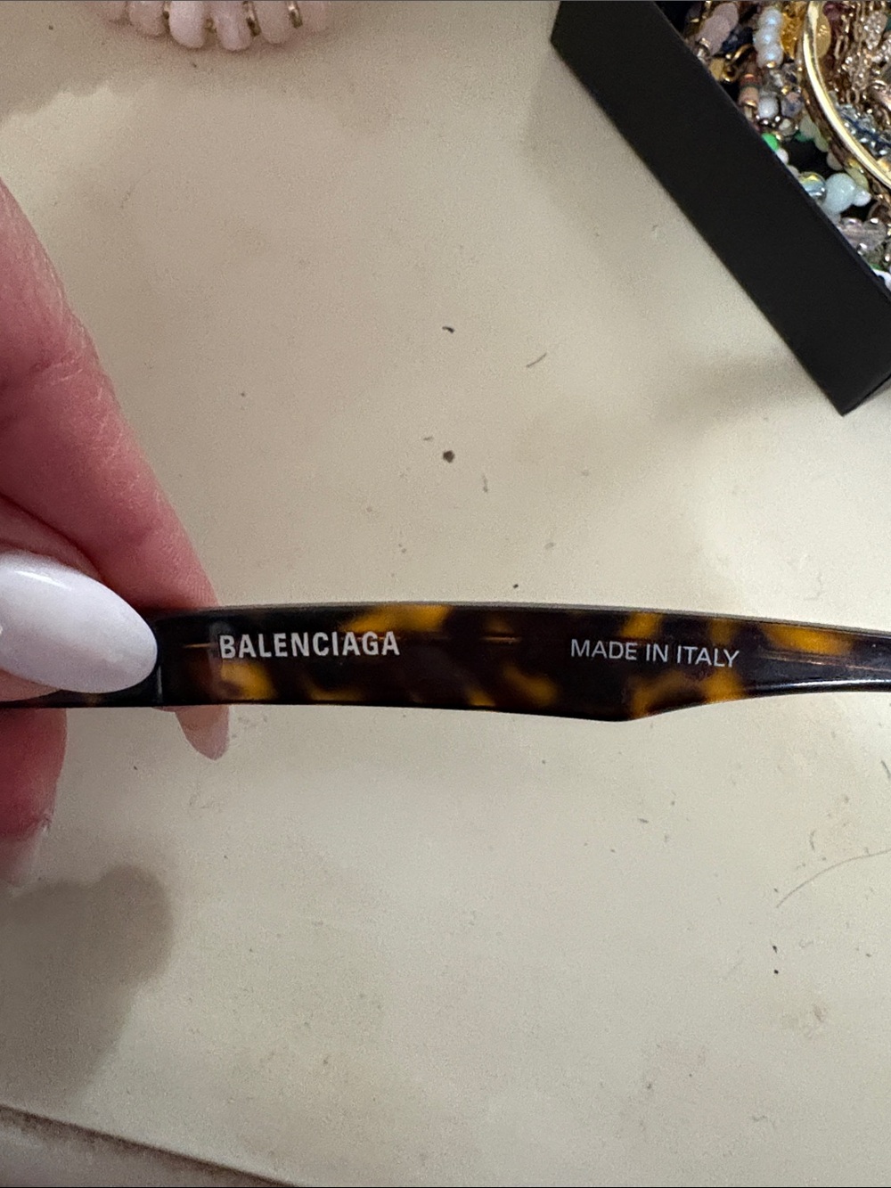 Balenciaga Black and Tortoiseshell Square Frame Glasses - Picture 2 of 3